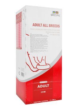 Specific CXW Adult All Breeds 6x300g pes Dechra Veterinary Products A/S-Vet diets