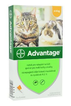 Advantage 40 10% 1x0,4ml pro kočky do 4kg BAYER Animal Health