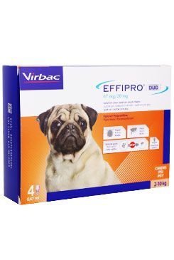 Effipro DUO Dog S (2-10kg) 67/20 mg, 4x0,67ml VIRBAC