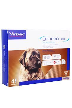 Effipro DUO Dog XL (40-60kg) 402/120 mg, 4x4,02ml VIRBAC