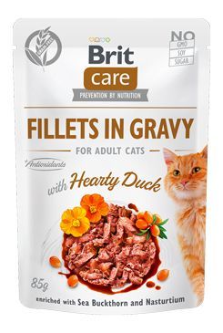 Brit Care Cat Fillets in Gravy Hearty Duck 85g VAFO Carnilove Praha s.r.o.