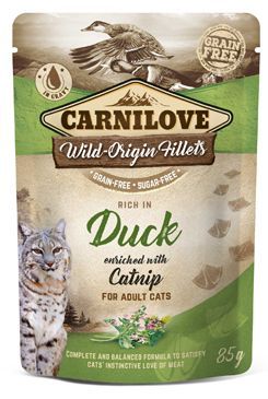 Carnilove Cat Pouch Duck Enriched With Catnip 85g VAFO Carnilove Praha s.r.o.