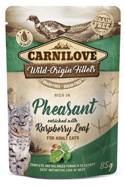 Carnilove Cat Pouch Pheasant & Raspberry Leaves 85g VAFO Carnilove Praha s.r.o.