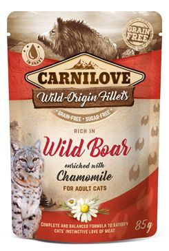 Carnilove Cat Pouch Wild Boar & Chamomile 85g VAFO Carnilove Praha s.r.o.