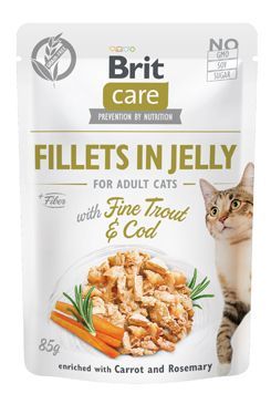 Brit Care Cat Fillets in Jelly with Trout&Cod 85g VAFO Carnilove Praha s.r.o.