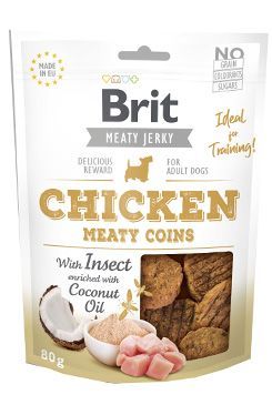Brit Jerky Chicken with Insect Meaty Coins 80g VAFO Carnilove Praha s.r.o.