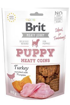Brit Jerky Puppy Turkey Meaty Coins 80g VAFO Carnilove Praha s.r.o.