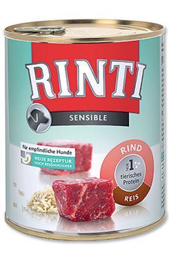 Rinti Dog Sensible konzerva hovězí+rýže 800g Finnern