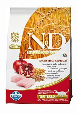 N&D LG CAT Neutered Chicken & Pomegranate 300g Farmina Pet Foods - N&D