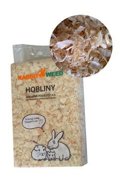 Hobliny podestýlka lis. hrubá TOP RabWeed 30l/0,6 kg Rabbit&Weed s.r.o.
