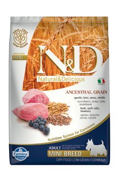 N&D LG DOG Adult Mini Lamb & Blueberry 7kg Farmina Pet Foods - N&D