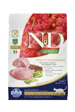 N&D Quinoa CAT Weight Management Lamb & Broccoli 300g Farmina Pet Foods - N&D