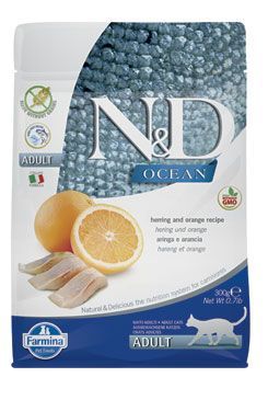 N&D OCEAN CAT Adult Herring & Orange 1,5kg Farmina Pet Foods - N&D
