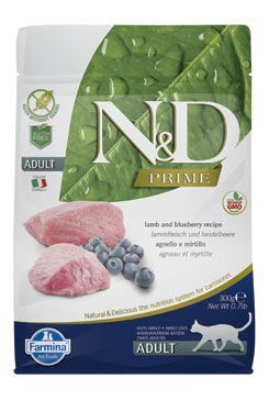 N&D PRIME CAT Adult Lamb & Blueberry 300g Farmina Pet Foods - N&D