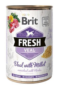 Brit Fresh Dog konz Veal with Millet 400g VAFO Brit Fresh Praha s.r.o.