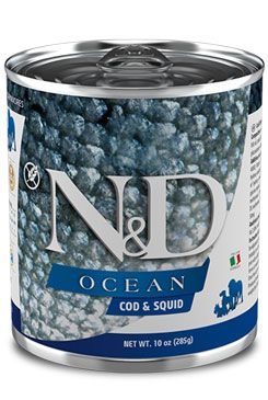 N&D DOG OCEAN Adult Codfish & Squid 285g Farmina Pet Foods - N&D konzervy