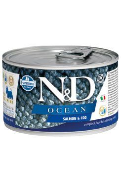 N&D DOG OCEAN Adult Salmon & Codfish Mini 140g Farmina Pet Foods - N&D konzervy