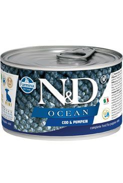 N&D DOG OCEAN Puppy Codfish & Pumpkin Mini 140g Farmina Pet Foods - N&D konzervy