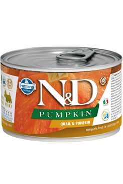 N&D DOG PUMPKIN Adult Quail & Pumpkin Mini 140g Farmina Pet Foods - N&D konzervy