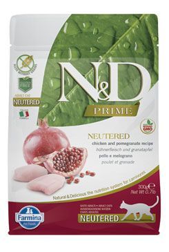 N&D PRIME CAT Neutered Chicken & Pomegranate 300g Farmina Pet Foods - N&D
