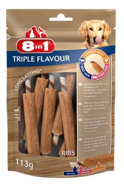 Pochoutka 8in1 Triple Flavour ribs (6ks) 8 in 1 Pet Products GmbH