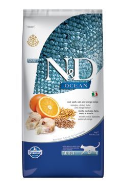 N&D OCEAN CAT LG Adult Codfish & Orange 10kg Farmina Pet Foods - N&D