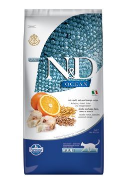 N&D OCEAN CAT LG Adult Codfish & Orange 5kg Farmina Pet Foods - N&D