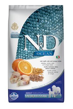 N&D OCEAN DOG LG Adult M/L Codfish & Orange 2,5kg Farmina Pet Foods - N&D
