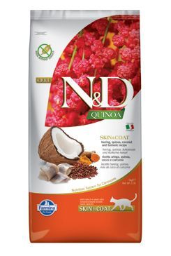 N&D Quinoa CAT Skin & Coat Herring & Coconut 5kg Farmina Pet Foods - N&D