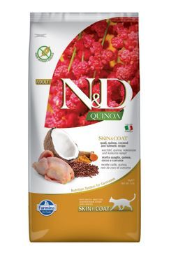 N&D Quinoa CAT Skin & Coat Quail & Coconut 5kg Farmina Pet Foods - N&D