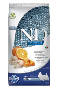 N&D OCEAN DOG Adult Mini Codfish&Pumpkin&Orange 7kg Farmina Pet Foods - N&D