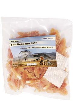 Pochoutka Kuřecí filety na tyčce z buvolí kůže 6cm500g For Dogs and Cats