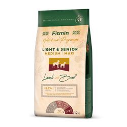 Fitmin dog medium maxi light senior lamb beef 2 x 12 kg