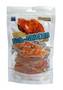 Magnum Fish with Chicken Wrap 80g Magnum dog food